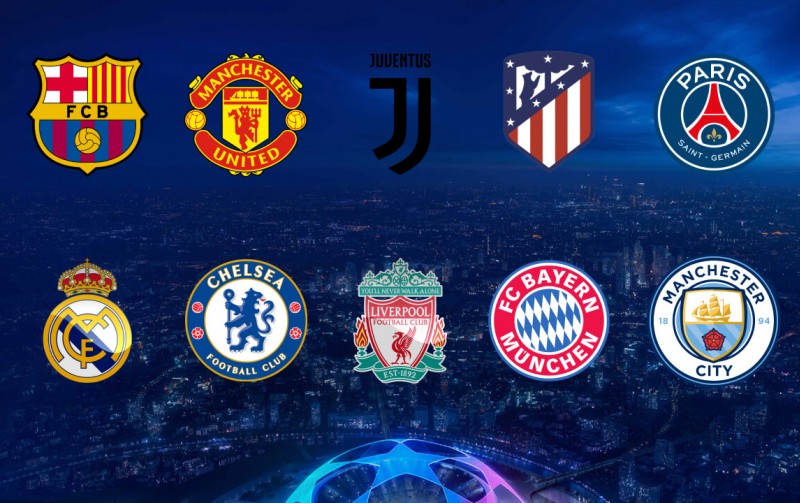 Điểm qua top các đội bóng nổi tiếng nhất thế giới hiện nay