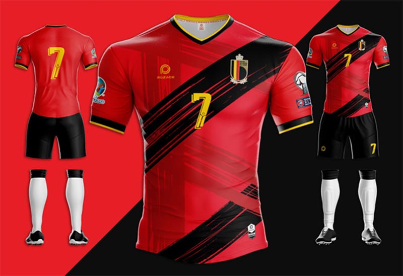 Những mẫu áo đá bóng đẹp nhất đội tuyển bỉ năm 2023